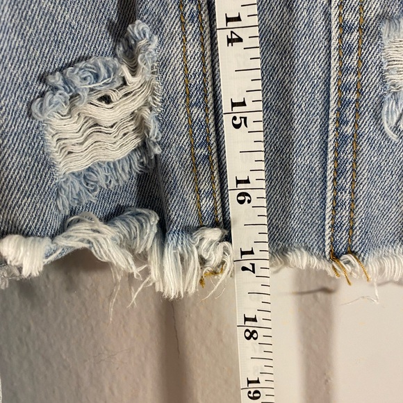 Mono B woman cropped Distressed Puffed Long sleeve Denim Jacket size Small - Picture 10 of 16